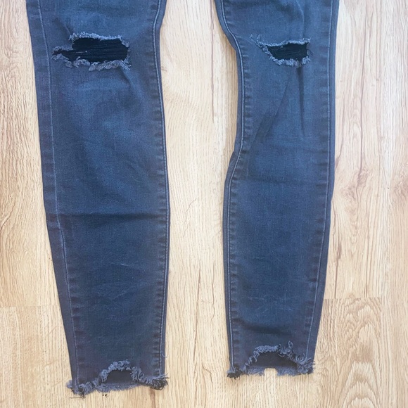 Black Refuge Mid Rise Distressed Skinny Jean - Picture 7 of 9